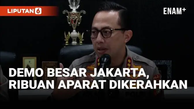 VIDEO: Ribuan Personel TNI-Polri Dikerahkan Untuk Amankan Demo Buruh di Jakarta