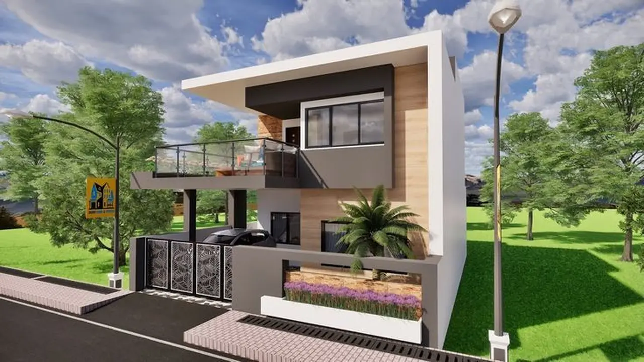 Rumah Minimalis 2 Lantai 6x12 Bentuk Kubus
