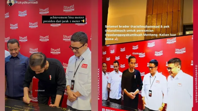 Presiden Joko Widodo Hadiri Peresmian Rumah Makan Padang Arief Muhammad . (Instagram/ ariefmuhammad- padangpayakumbuah)