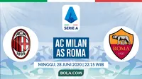 Serie A: AC Milan vs AS Roma. (Bola.com/Dody Iryawan)