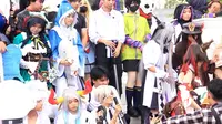 Wibu, Pecinta anime Jepang saat ikuti festival di wisata Oasis di Sukabumi, (Liputan6.com/Fira Syahrin).