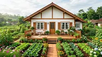 7 Inspirasi Rumah Desa dengan Kebun Sayur Mengelilingi Halaman: Harmoni Alam dan Fungsionalitas