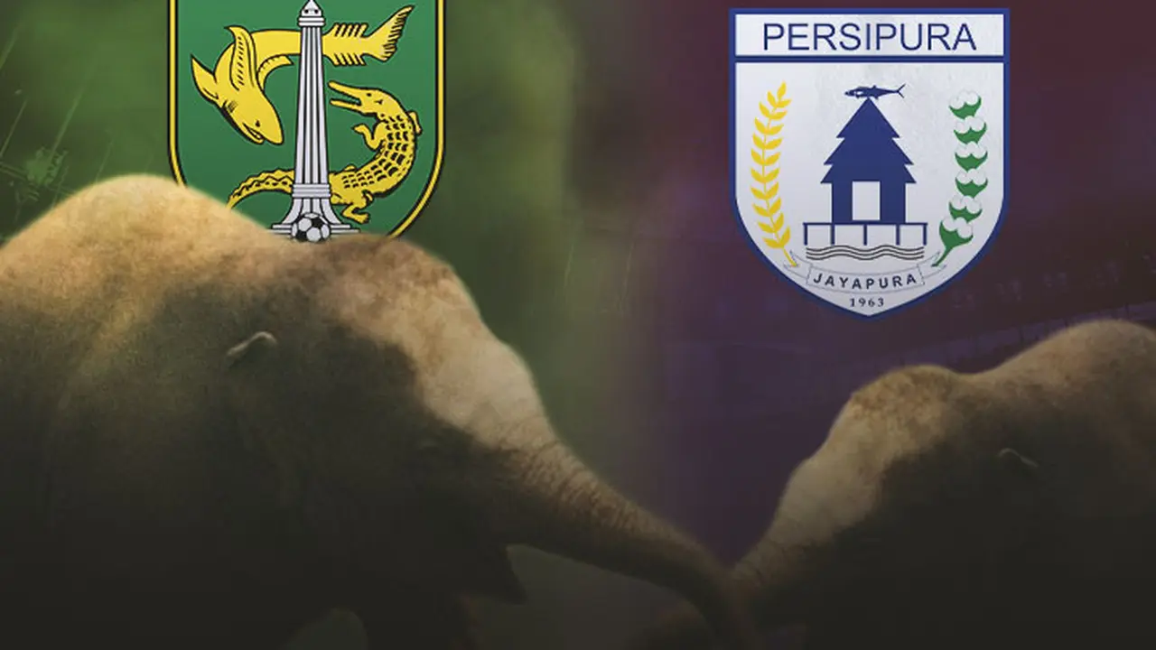 Ilustrasi - Sepak Bola Gajah Persebaya Vs Persipura