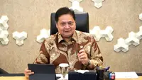 Menko Perekonomian Airlangga Hartarto. Pada tahun 2023, 79% penerima KUR merupakan debitur yang baru pertama kali menerima KUR. (Dok. Kemenko Perekonomian)