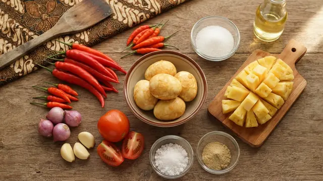 Resep Telur Sambal Nanas Pedas Manis