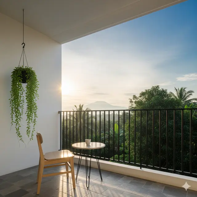 Inspirasi Teras Balkon Minimalis Estetik Terbaru 2025. Gemini