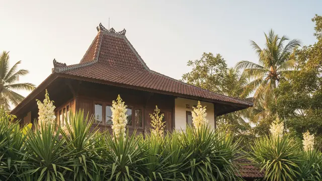 Pagar rumah dari Yucca(Gemini AI)