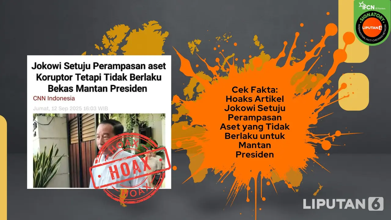 Cek fakta artikel Jokowi setujui perampasan aset koruptor yang tidak berlaku untuk mantan presiden