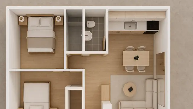 Tata Desain Rumah Tipe 36 yang Terlihat Luas dan Mewah (Foto: ChatGPT)