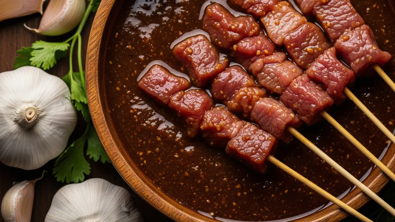 Bumbu Sate Kambing Sebelum Dibakar