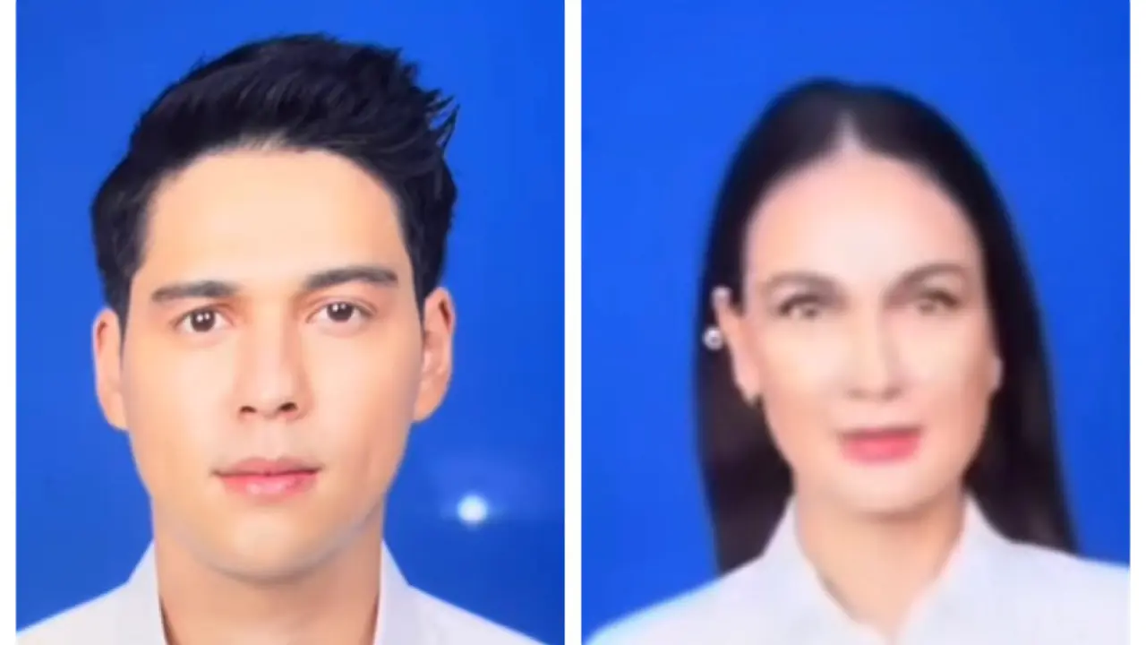 Potret Foto Latar Biru Buku Nikah Luna Maya dan Maxime Bouttier dengan Tatapan Datar