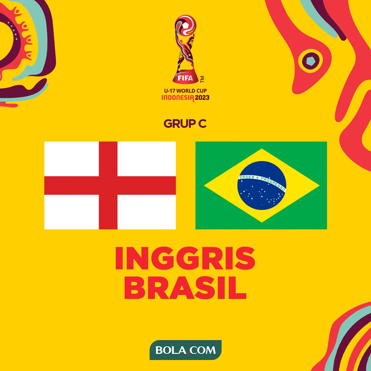 Live Streaming Piala Dunia U17 Inggris vs Brazil Dunia