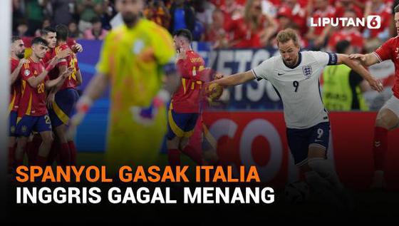 Spanyol Gasak Italia, Inggris Gagal Menang