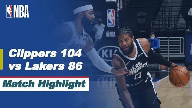 VIDEO: Highlights NBA, LA Clippers Bungkam LA Lakers 104 ...