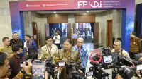 Menteri Koordinator Bidang Perekonomian Airlangga Hartarto menyampaikan welcoming remarks dalam acara Opening Ceremony Festival Ekonomi Keuangan Digital Indonesia (FEKDI) 2023, Senin (8/5/2023). (Dok Kemenko Perekonomian)