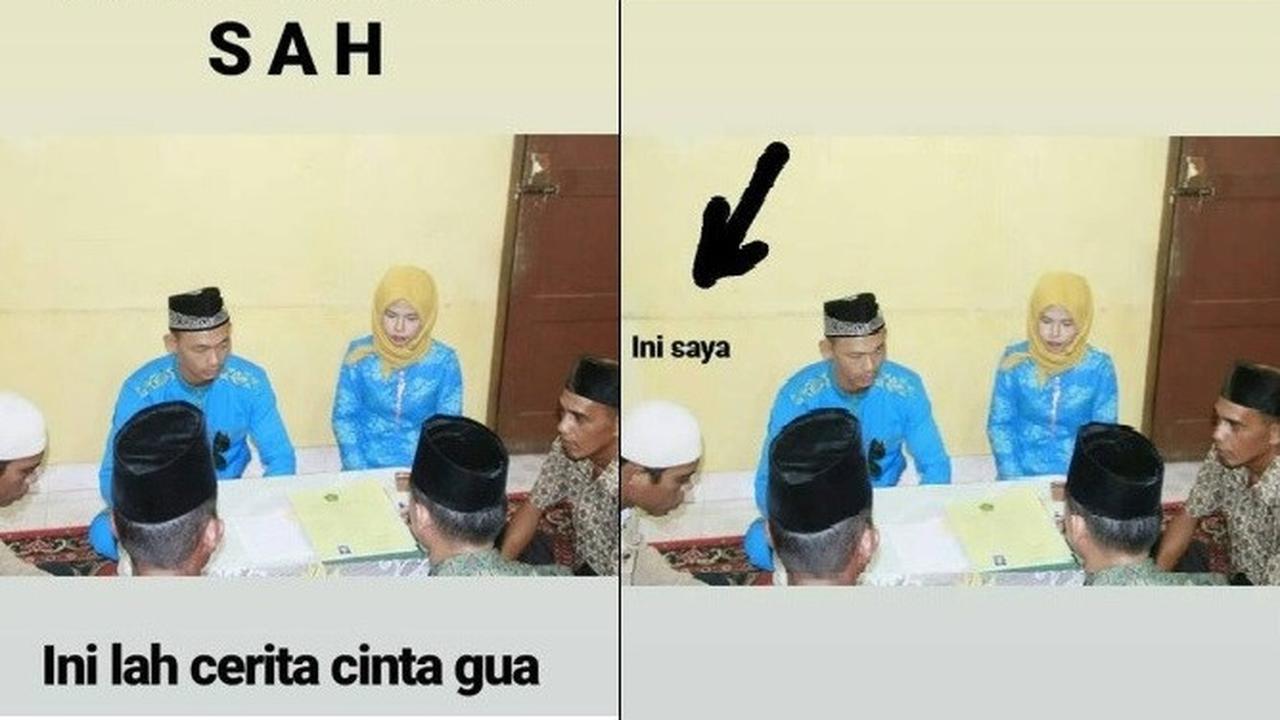 pria jadi saksi pernikahan mantan (foto: Facebook/Asikinero Rideoda Lean)