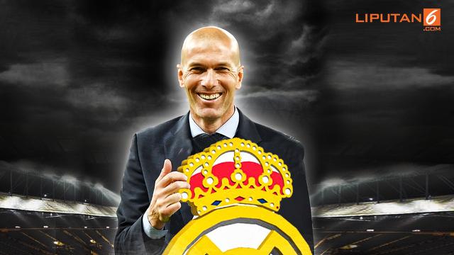 Banner Infografis Zinedine Zidane Kembali ke Real Madrid