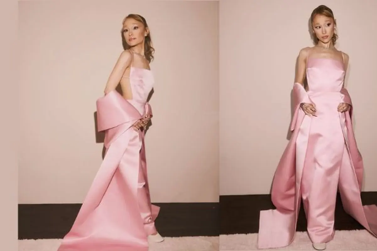 Ariana Grande Tampil Memukau dengan Gaun Soft Pink di Gala National Board of Review
