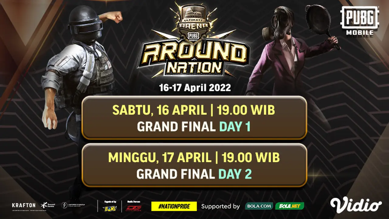 Jadwal dan Live Streaming Ultimate Arena: PUBG Mobile Around Nation Championship 2022 di Vidio