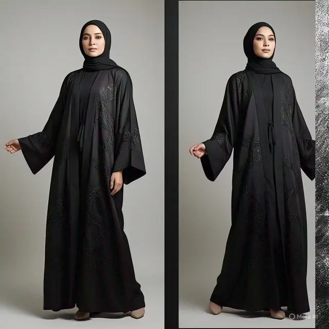 1. Abaya Kimono Minimalis