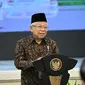 Wakil Presiden Ma’ruf Amin, pamitan dan minta maaf pada para menteri dan kepala daerah karena masa jabatannya segera berakhir. (Delvira Hutabarat).