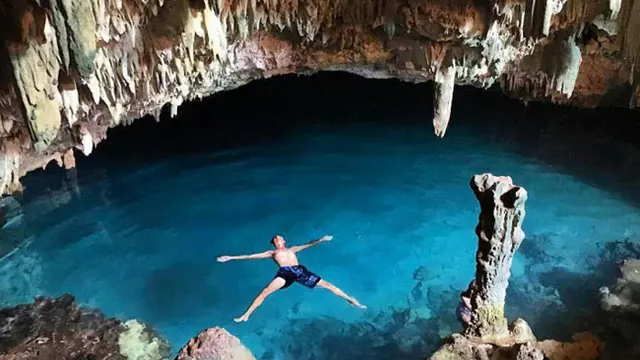 Birunya Mata Air Goa Rangko, Bak Oase di tengah Gurun
