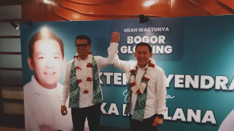 Pasangan calon wali kota dan wakil wali kota, Dr Raendi Rayendra-Eka Maulana untuk Pilkada Kota Bogor (Liputan6.com/Achmad Sudarno)