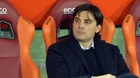 Pelatih AC Milan, Vincenzo Montella. (AFP/Tiziana Fabi)