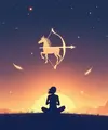 logo ramalan zodiak sagitarius (sumber: AI generated)