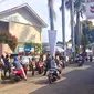Lokasi diduga bus yang menggunakan klakson telolet ditegur guru di depan SDN Pasir Putih 2, Sawangan, Depok. (Foto:Liputan6.com/Dicky Agung Prihanto).