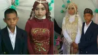 (Foto: © Wargabanua/Instagram) Pasangan pengantin cilik asal Desa Tungkap, Kalimantan Selatan menjadi viral di jejaring sosial karena keduanya masih di bawah umur. Pasangan pria masih 14 tahun dan mempelai wanita berusia 15 tahun