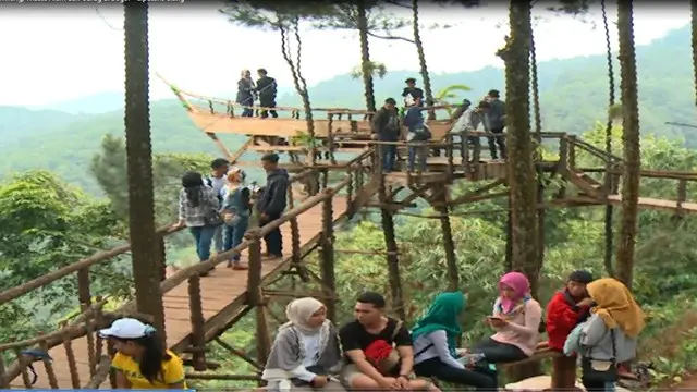 Panorama di pabangbon dan jadi magnet wisatawan adalah rumah pohon pinus. Pengunjung disuguhkan pemandangan alam Gunung Halimun yang indah. 