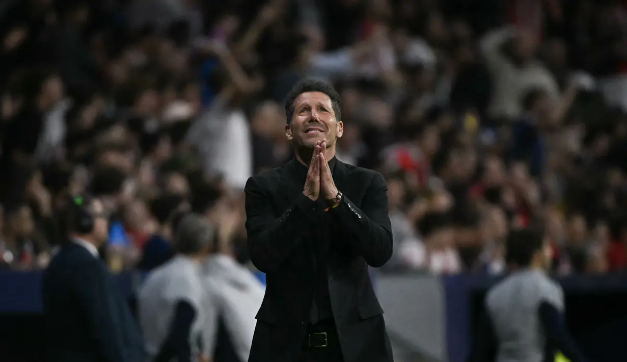 Diego Simeone baru saja mencatatkan rekor gemilang sebagai pelatih sepak bola. (AFP/Javier Soriano)