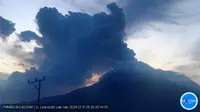 Gunung Lewotobi Laki-Laki kembali erupsi pada Senin pagi (15/1/2024), pukul 05.25 Wita. (Liputan6.com/ Dok Magma ESDM)