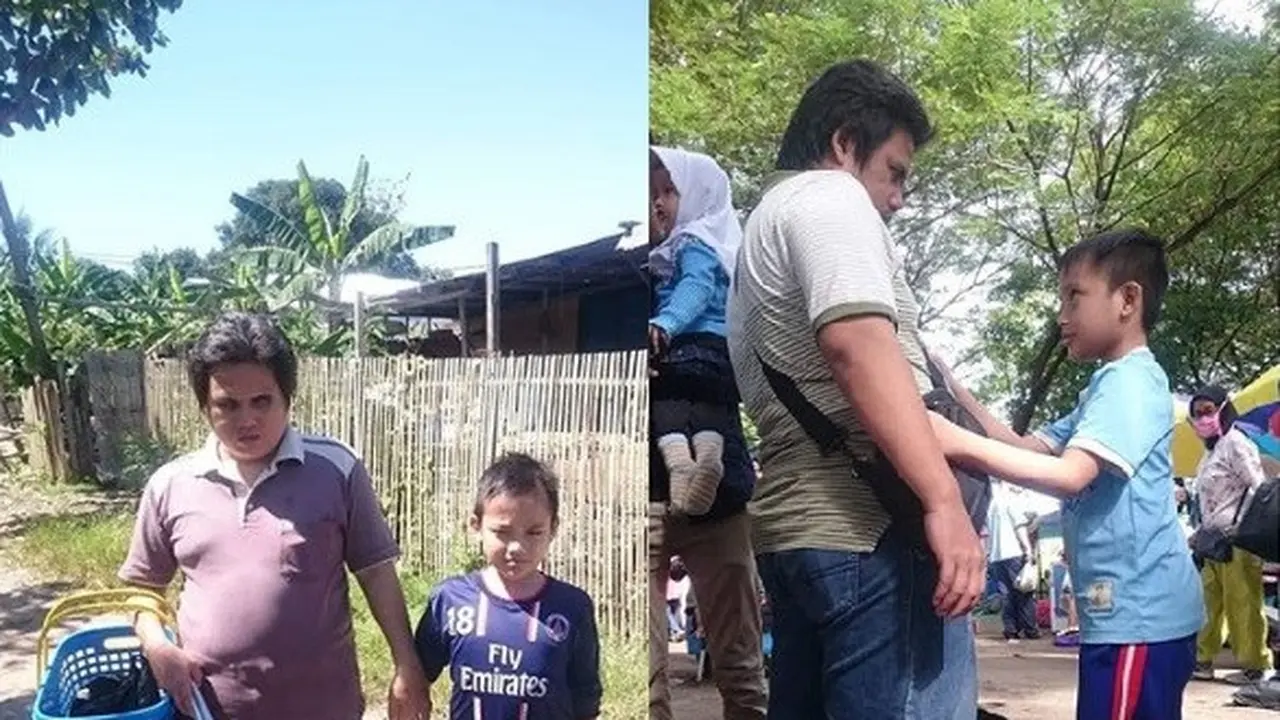 bocah SD antar ayah jualan kerupuk