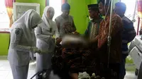 Serda Musaini menjadi korban pembunuhan oleh terduga anggota geng motor brutal di Pos Babinsa Kateman, Kabupaten Indragiri Hilir, Riau. (Liputan6.com/M Syukur)