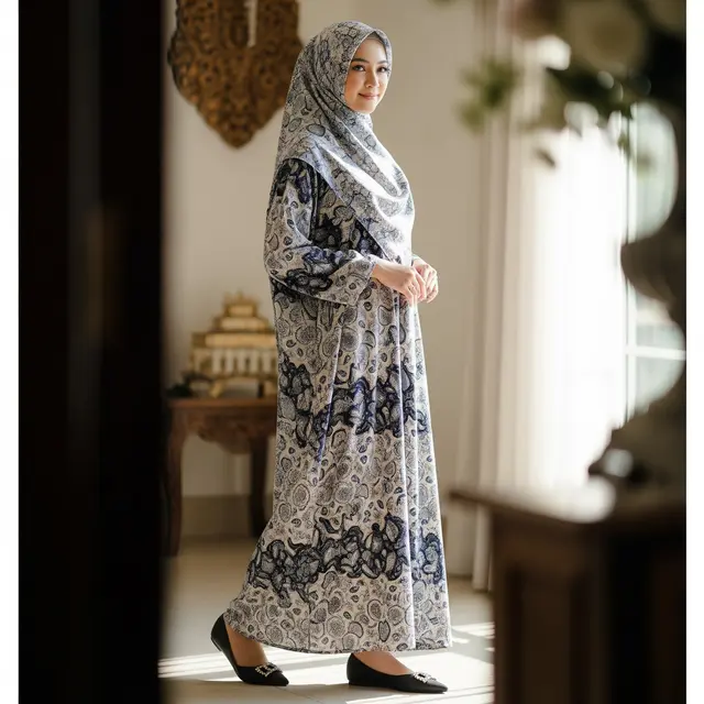 Baju Gamis Model Daster (Image by Gemini AI)