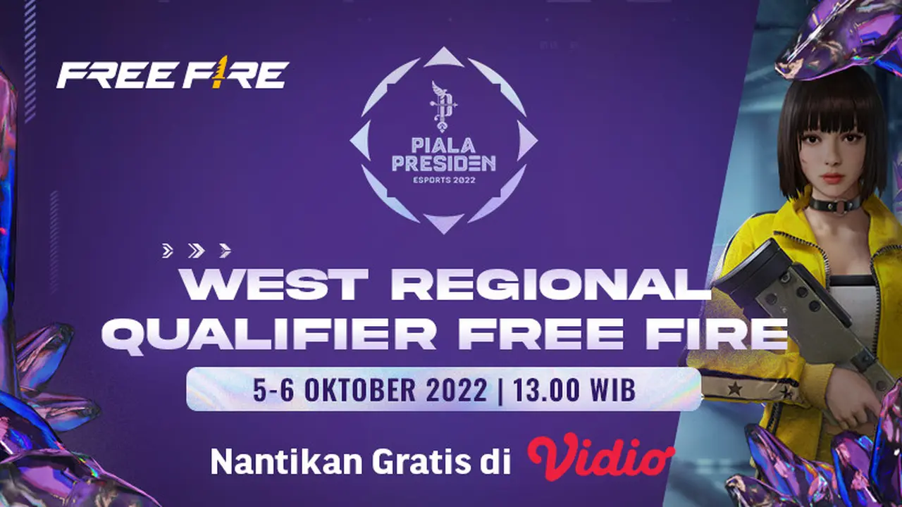 Nonton Live Streaming West Regional Qualifer Free Fire Piala Presiden Esports di Vidio