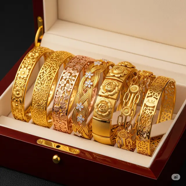 Gelang 24K 8gr Ukiran Bunga Investasi 2025. Foto: Gemini