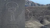 Potret Geoglyph Bak Kartun Lucu di Gurun Nazca Peru Ini Unik (Sumber: Yamagata University dan Live Science)