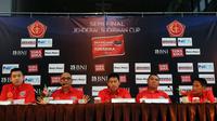 Konferensi Pers Semifinal Piala Jenderal Sudirman di Hotel Century (Helmi Fithriansyah/Liputan6.com)