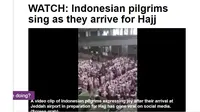 Jemaah haji Indonesia jadi sorotan media Arab. (Al Arabiya)
