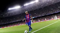 Striker Barcelona asal Argentina, Lionel Messi. (AFP/Josep Lago)