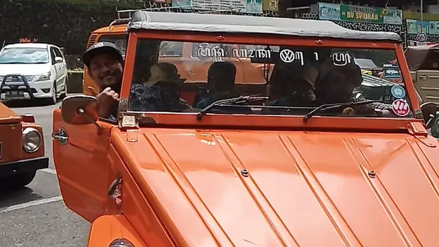 Melanjutkan perjalanan dari Kaliurang menuju destinasi selanjutnya naik VW klasik.
