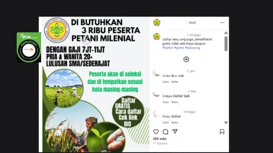 Hoaks Petani Milenial Kembali Beredar di Media Sosial, Cek Daftar dan Faktanya