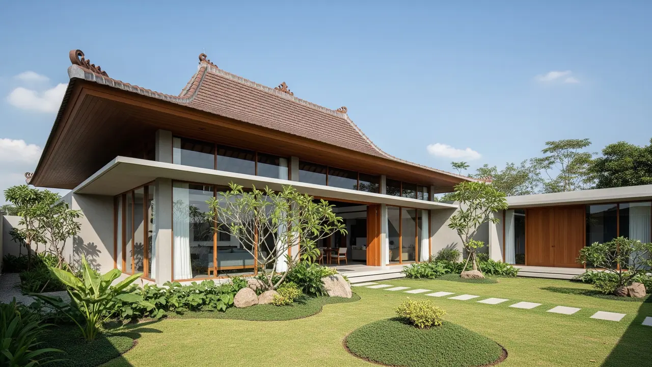 Rumah Panggang Pe Modern (AI Generated)