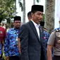 Presiden Joko Widodo dalam kunjungan kerja ke Bengkulu memastikan pengembangan Bandara dan Pelabuhan Bengkulu berstandar Internasional (Liputan6.com/Yuliardi Hardjo)