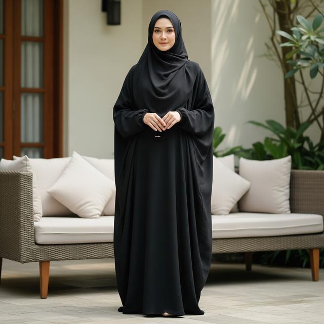 Model Gamis Abaya Syari (Image by Gemini AI)