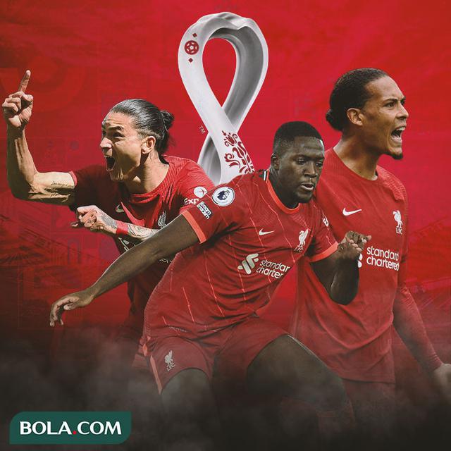 Ilustrasi - Darwin Nunez, Ibrahima Konate, Virgil van Dijk