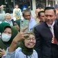 Menteri Koordinator Bidang Infrastruktur dan Pembangunan Wilayah, Agus Harimurti Yudhoyono (AHY) melakukan kunjungan kerja ke Kementerian Transmigrasi di Kalibata, Jakarta Selatan pada Selasa (22/10/2024). (Foto: Liputan6.com/Ady Nugrahadi).